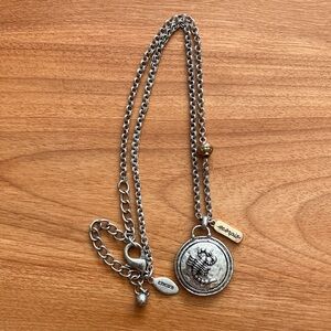 Chico's Silver Scorpio Medallion Necklace